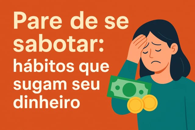 Pare de se sabotar: hábitos que sugam seu dinheiro