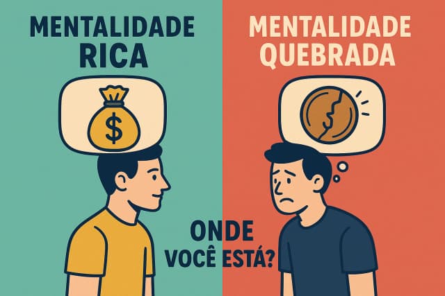 Mentalidade rica x mentalidade quebrada: onde você está?