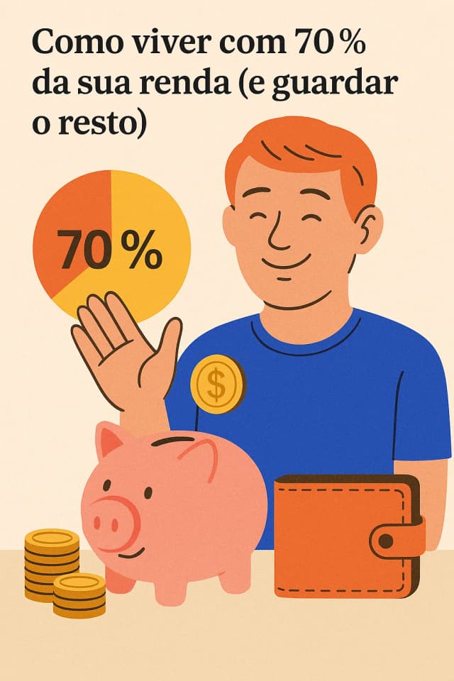 Como viver com 70% da sua renda (e guardar o resto)